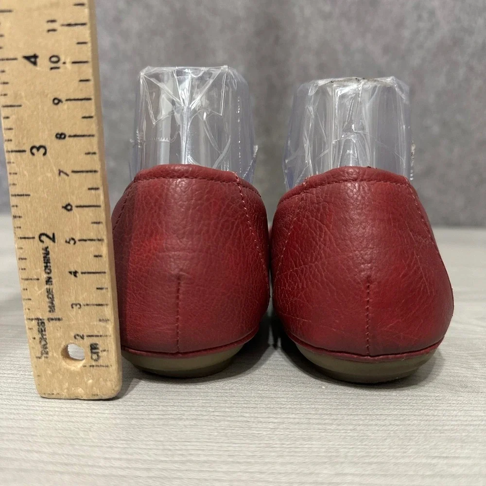 EuroSoft by Sofft Sena Women's Sz 7 Red Zipper Accent Ballet‎ Flats 1032309
